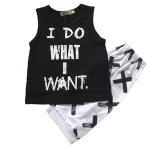 Sassy black and white baby outfit